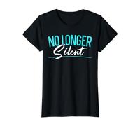 Plus de Silence pour la Sensibilisation Sexuelle à l'assaut - Arrêtez la Violence T-Shirt Graphique avec Valeur, Femme, Noir, L