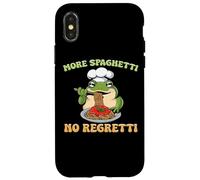 Plus de Spaghetti No Regretti Funny Frog Pasta Coque pour iPhone X/XS