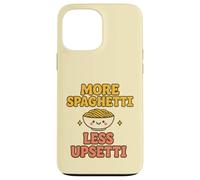 Plus de Spaghettis, Moins bouleversée, Kawaii, drôle, Amateur de pâtes, Mignon Coque pour iPhone 13 Pro Max