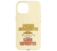 Plus de Spaghettis, Moins bouleversée, Kawaii, drôle, Amateur de pâtes, Mignon Coque pour iPhone 15