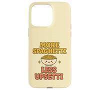 Plus de Spaghettis, Moins bouleversée, Kawaii, drôle, Amateur de pâtes, Mignon Coque pour iPhone 15 Pro Max