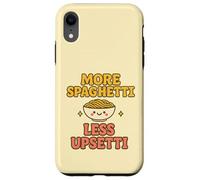 Plus de Spaghettis, Moins bouleversée, Kawaii, drôle, Amateur de pâtes, Mignon Coque pour iPhone XR