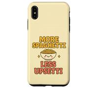 Plus de Spaghettis, Moins bouleversée, Kawaii, drôle, Amateur de pâtes, Mignon Coque pour iPhone XS Max