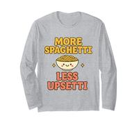 Plus de Spaghettis, Moins bouleversée, Kawaii, drôle, Amateur de pâtes, Mignon Manche Longue