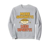 Plus de Spaghettis, Moins bouleversée, Kawaii, drôle, Amateur de pâtes, Mignon Sweatshirt