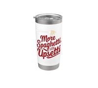 Plus de spaghettis, moins de bouleversements, un design gastronomique amusant Gobelet isotherme en acier inoxydable double paroi