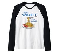Plus de Spaghettis, Moins de contrariété, Un Amateur de pâtes Amusant Manche Raglan
