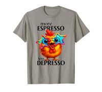Plus d'espresso Moins de café Depresso Funny Chicken Coffee, une vie bien remplie T-Shirt