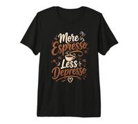 Plus d'Espresso Moins Mélancolie Café T-Shirt Haut de Gamme