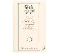 Plus D'une Voix - Jacques Derrida Et La Question Théologico-Politique