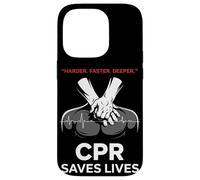 Plus dur, plus rapide, une RCR plus profonde sauve des vies Chauffeur d'ambulance Coque pour iPhone 14 Pro