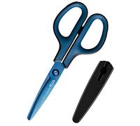 PLUS FITCUT CURB Easy grip [titanium coating] SC-175ST Blue | Sharp cutting and optimal comfort scissors - [Japan Import]