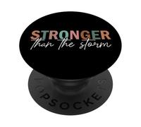Plus fort malgré la tempête, force, espoir, foi en Jésus, Église PopSockets PopGrip Adhésif