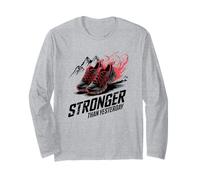 Plus Fort Qu’Hier Thème Motivation Running Fitness Manche Longue