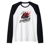 Plus Fort Qu’Hier Thème Motivation Running Fitness Manche Raglan