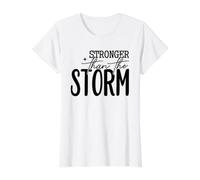 Plus Fort Que la Motivation de résilience à la tempête T-Shirt Graphique avec Valeur