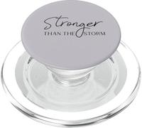 Plus Fort Que la tempête, Dicton Positif Minimaliste Moderne PopSockets PopGrip pour MagSafe