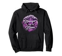 Plus Fort Que la tempête - Motif Croix Sweat à Capuche