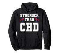 Plus Fort Que Le Soutien de Sensibilisation à la maladie coronarienne Portant Un Ruban Rouge et Bleu Sweat à Capuche