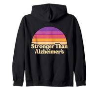 Plus Fort Que Le Soutien rétro de Sensibilisation à la maladie d'Alzheimer Sweat à Capuche