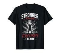 Plus Fort Que Mes Excuses Motivation Sport T-Shirt