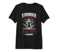 Plus Fort Que Mes Excuses Motivation Sport T-Shirt Haut de Gamme