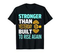 Plus fort qu'hier - Style de motivation fitness et gym T-Shirt