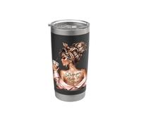 plus forte que la tempête, femmes positives, femmes inspirantes Gobelet isotherme en acier inoxydable double paroi
