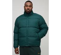 Plus Funnel Neck Regular Fit Puffer Jacket in Khaki homme - kaki - 4XL, kaki