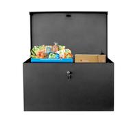 Plus Grande Boîte à Colis - Boîte aux Lettres Colis - Noir - Pose Libre ou Fixation au Sol - Serrure cylindre solide - Acier galvanisé - PakketPanda® BOX XXXL - 755 x 455 x 405 mm