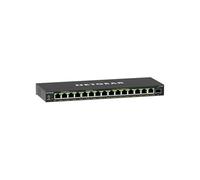 NETGEAR GS316EP-100PES commutateur réseau Géré Gigabit Ethernet (10/100/1000) Connexion Ethernet, supportant l'alimentation via ce port (PoE) Noir