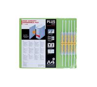 Plus Japan Lot De 10 Classeurs Gain De Place Zero Max A4 Extensible Jusqu'à 10 Cm Vert