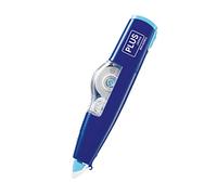 PLUS Japan Roller correcteur MR en forme de crayon rechargeable écologique bleu, 6 m x 4,2 mm