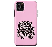 Plus je connais les hommes, plus j'aime mon chien Pink Paw Lover Coque pour iPhone 11 Pro Max