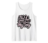 Plus je connais les hommes, plus j'aime mon chien Pink Paw Lover Débardeur