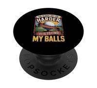 Plus Je vieillis, Plus il est Difficile de trouver Mes balles Golfeur PopSockets PopGrip Adhésif