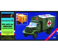 Plus Model 92 - 1:3 5 Résine Kit de Montage Opel Blitz 4x4 Ambulance