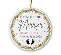 Plus on Est De Fous, Plus on Rit Pendentif De Noël Céramique Ornement Suspendu Décoratifs Décoration De Noël A Suspendre pour Fête Mariage Jardin