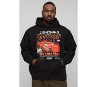 Plus Oversized Disney Cars License Print Hoodie homme - noir - 4XL, noir