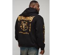 Plus Oversized Gothic Man Print Hoodie homme - noir - 5XL, noir