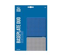 PLUS PLUS - 2 Bases de construction grise et bleue - PP3840
