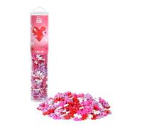 Plus Plus - 240 Briques de Construction - Méga Tube Amour I Love You 240 pièces - Jeu de Construction Enfant et Adulte - Cadeau St Valentin