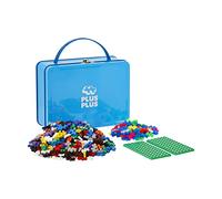 PLUS PLUS - 600 Briques de Construction Basic et Néon/Fluo Multicolores - Valisette de Rangement en Métal - Jeu de Construction pour Enfant dès 3 ans - Imagination, Créativité - Pour Fille et Garçon