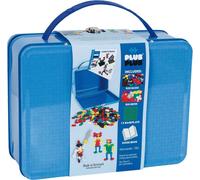 Plus-Plus 9607002 Jouet de construction génial, Basic, ensemble de briques dans une boîte métallique pratique avec anse, 600 pièces, multicolore