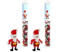 PLUS PLUS - Tube Père Noël de 100 pièces - Jeu de Construction pour Garçons, Filles, Enfants dès 3 Ans -PP4292 (Lot de 2)