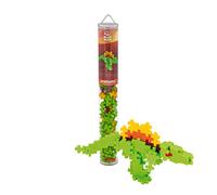 PLUS PLUS - Tube Spinosaure - PP4238, 100 PCS , Vert, Jaune, Orange