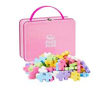 PLUS PLUS - Valisette métal contenant 70 pièces BIG de couleur Pastel - Jeu de construction - PP3275