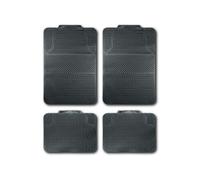 +PWR Car Parts Jeu de Tapis de Voiture en Caoutchouc Parma Tapis de Voiture Universel. 100% PVC, Taille 65x45 cm / 33x45 cm. Protégez Le Sol d'origine de Votre véhicule, Noir