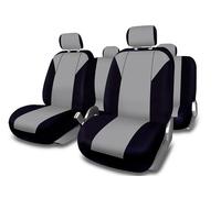 +PWR Car Parts Set Universel de Housses de siège Firenze Gris et Noir. Compatible avec l'airbag, Ensemble Complet pour 5 sièges.