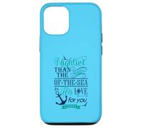 Plus Puissant Que Les Vagues de la mer est Son Amour Coque pour iPhone 12/12 Pro